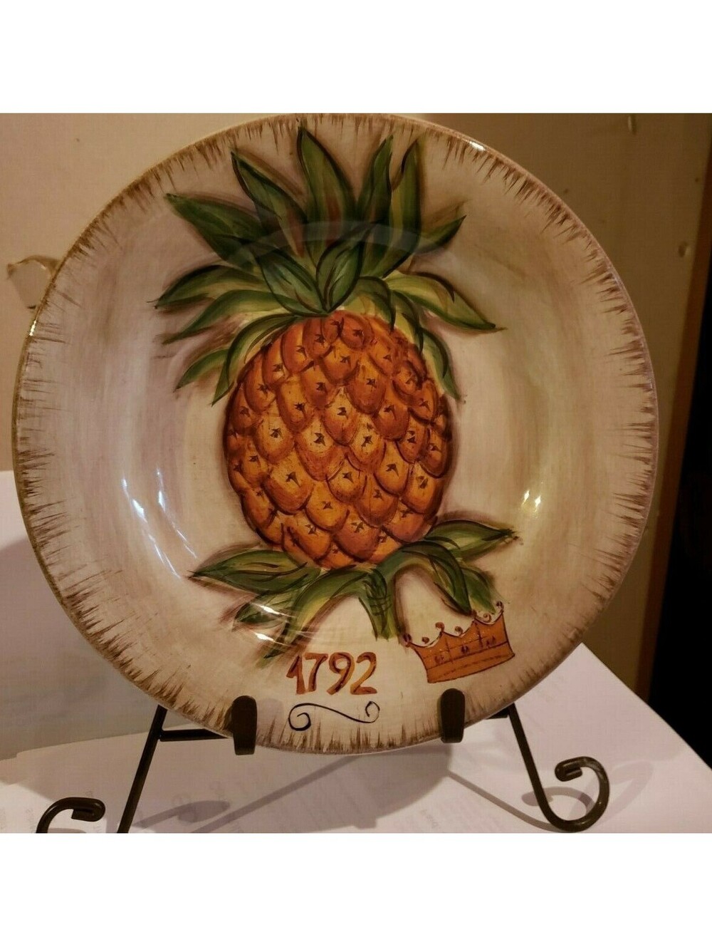 Tabletops Unlimited Tropical Pineapple Salad Plate 8-1/2"